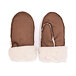 Wool velour mittens Brown
