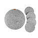 Set of Felt Coasters Grey
