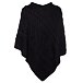 Supersoft Merino wool poncho black