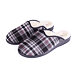 Men's Comfort Slippers with Wool Lining Plaid