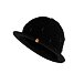 Women's Hat with Sheep Wool Black