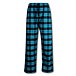Men's flannel lounge pants, checkered, blue-black