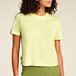 Women's T-shirt Merino Blend 150 Tech Lite SS Crop Tee Icebreaker Citrine