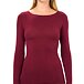 Women's Long Sleeve T-Shirt Modal with Cashmere Burgundy
