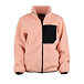 Women's fleece sweatshirt with two-way zipper pink