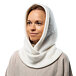 Vlnka Wool Knitted Hood White