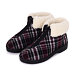 Women's Olga Zip-up Slipper Boots with Wool Lining Plaid