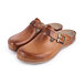 Men's leather slip-ons Leos Brown