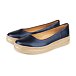 Women's platform leather ballerinas Belinda Blue