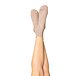 Cashmere socks with loose hem beige