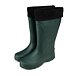 Insulated men's high wellies with wool insert green