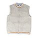 Women's wool vest with zippered hem gray