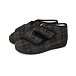 Women's insulated bandage shoes with sheep wool Velcro checkered gray