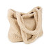 Merino wool shoulder bag beige