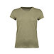 Women's cotton T-shirt with linen green