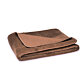 Wool blanket made of Merino and camel wool single-layer, brown