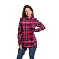 Women's checkered flannel shirt red
