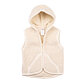 Kids’ Hooded Wool Vest Natural
