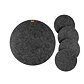 Set of Felt Coasters Black