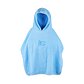 Children's Cotton Poncho with Hood Tiger Blue