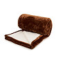 Micro plush blanket brown
