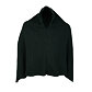 Merino wool poncho with cashmere Lazio green