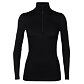 Women's Performance 200 OASIS ICEBREAKER Merino Top with Zip Black