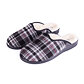 Men's Comfort Slippers with Wool Lining Plaid