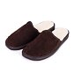 Men's Leather Slippers with Wool Lining