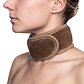 Merino wool neck warmer with camel wool brown
